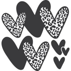 Leopard Print Hearts