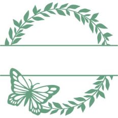 butterfly split frame wreath
