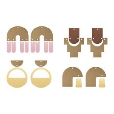 Bohemian shapes Earring Template, Faux Leather Earrings
