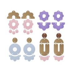 Scollop shape Earring Template, Bundle Faux Leather Earrings
