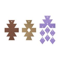 Boho Aztec Earrings Template, Faux Leather Earrings