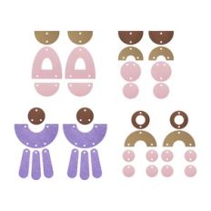Dangle Earrings Template, circle Faux Leather Earrings