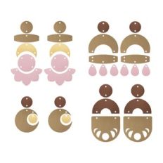 Moon Earring Template, Celestial Faux Leather Earrings bundle