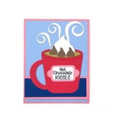 Hot Chocolate Kisses Double Fold A2 Card