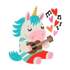 Unicorn Playing Ukulele