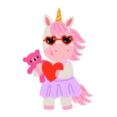 Unicorn with Teddy Bear