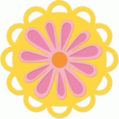scalloped flower tag