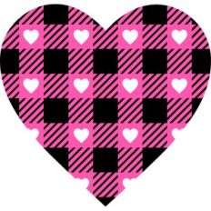 buffalo plaid heart