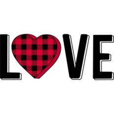 love plaid heart