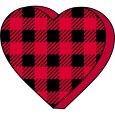 buffalo plaid heart