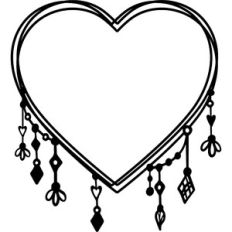 boho wire heart