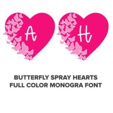 butterfly heart monogram font