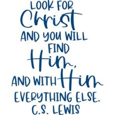 look for christ and you will find him