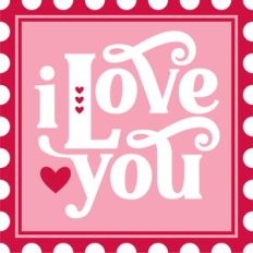 i love you stamp