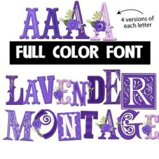 Lavender Montage Color Font