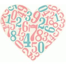 heart with numbers