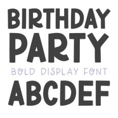 BFC Birthday Party Chunky Font