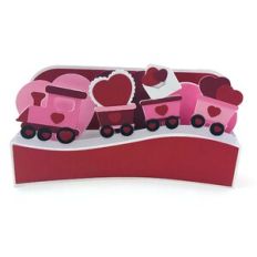 Valentine Train Slimline Box Card