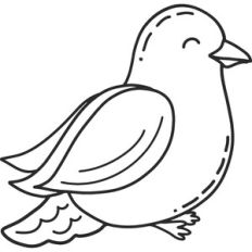 Cute Bird Outline