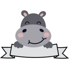 Hippo With Banner