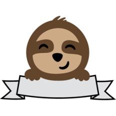 Sloth with Banner