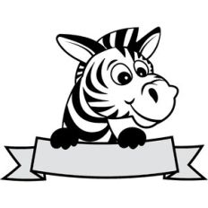 Zebra with Banner