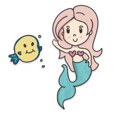 Cute kawaii mermaid