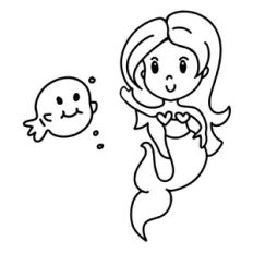 Cute mermaid svg