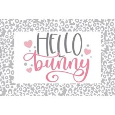 Hello Bunny Doormat Design For Easter