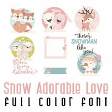 Snow Adorable - Love Full Color Font
