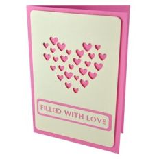 Filled With Love Stencil Card
