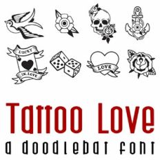 Tattoo Love Doodlebat Font