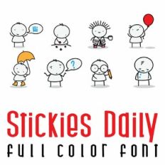 Stickies Daily Full Color Font
