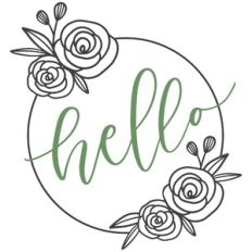 Hello Floral Spring Frame