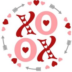 Valentines XO Circle Sign
