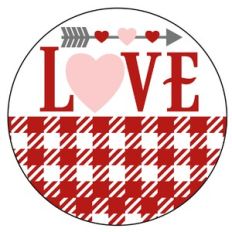 Love Checkered Circle Sign