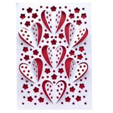 3D Blossom Hearts Card