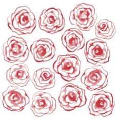 Red Roses Watercolor Planner Stickers