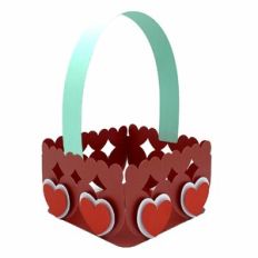 basket with hearts