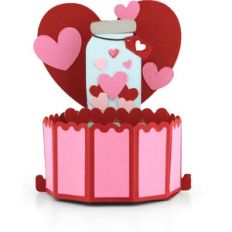 Decagon Pop Up Card Valentine Jar