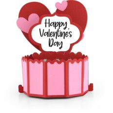 Decagon Pop Up Card Valentine Phrase