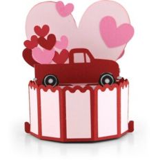 Decagon Pop Up Card Valentine Truck