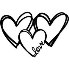 Love Doodle Heart Trio