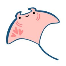 Stingray with Hearts