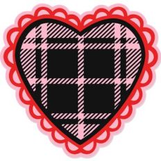 Plaid Valentine Heart Farm House Style