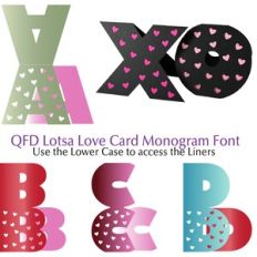 QFD Lotsa Love Card Monogram Font