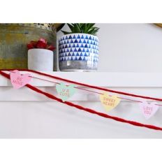 candy hearts banner