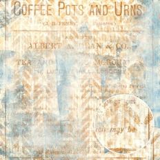 Vintage Grunge Coffee Cream Ephemera Monoprint Background Pattern