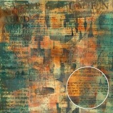 Vintage Grunge Rust Copper Ephemera Monoprint Background Pattern