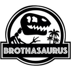 Brothasaurus Dinosaur Logo
